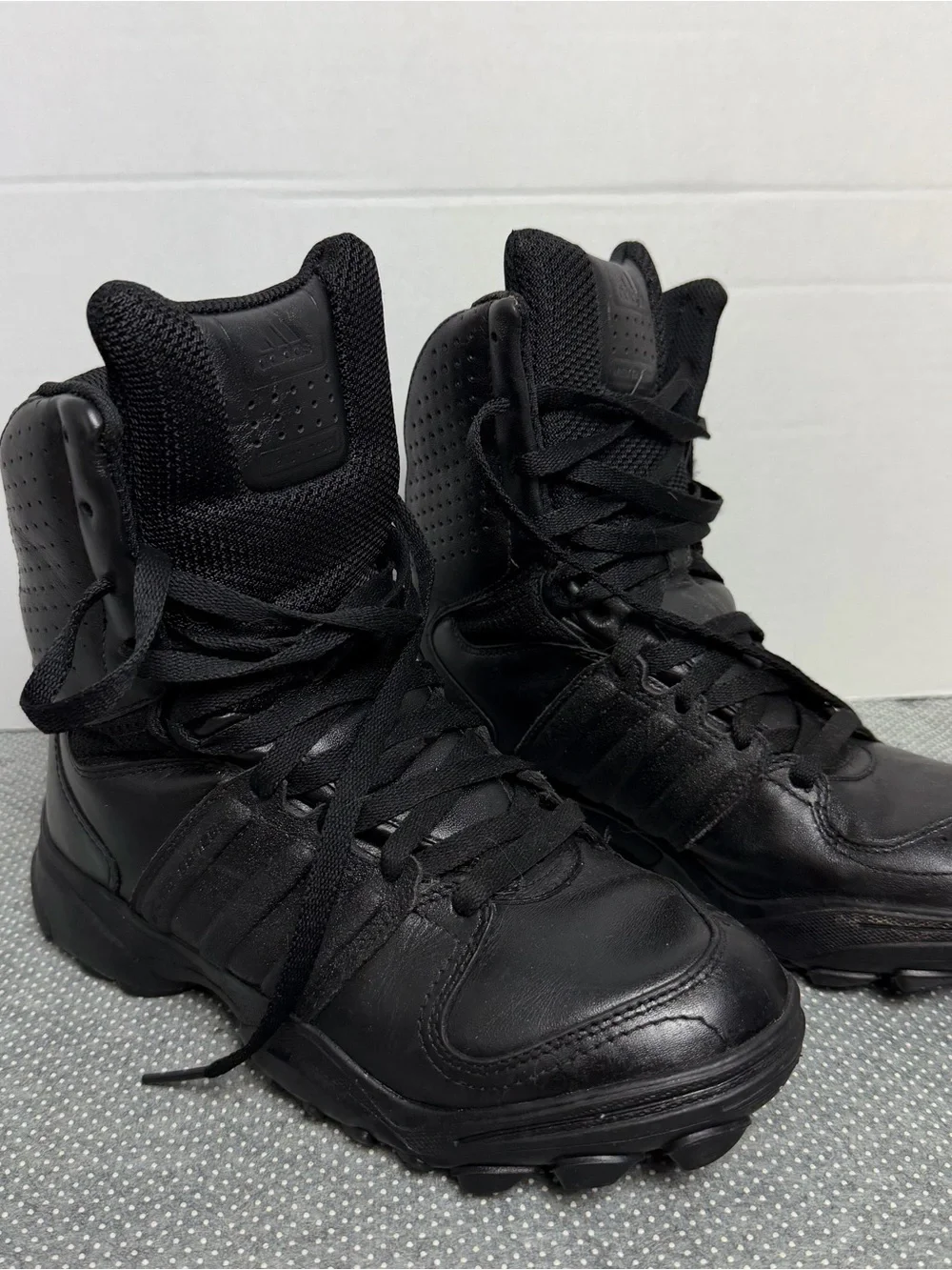 adidas Black High-Top Tactical Leather Boots